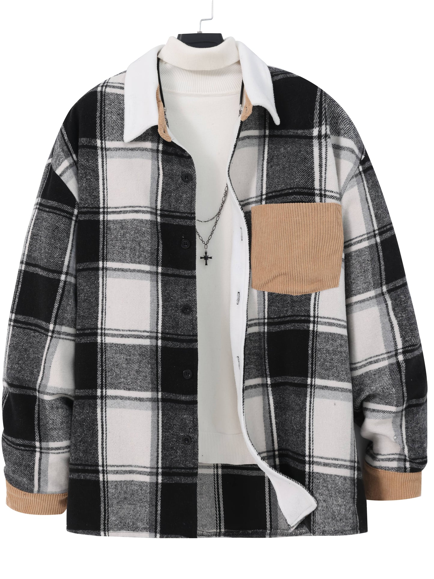 Herren Übergangsjacke Karo Lässig Modern