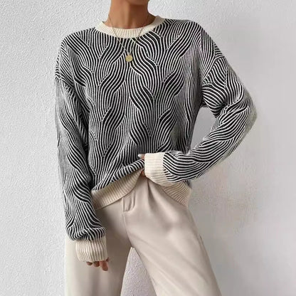 Damen Strickpullover Rollkragen Warm Weich