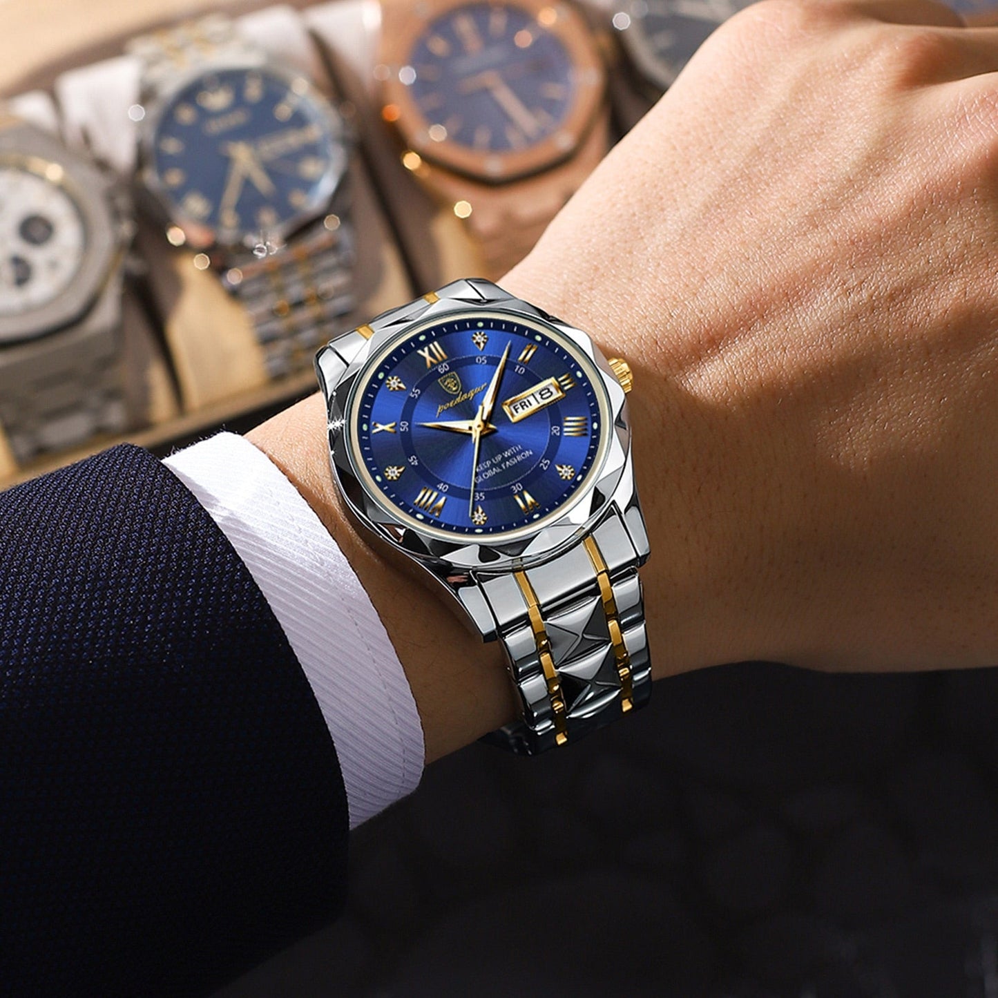 Herrenuhr Modern Edel Leder