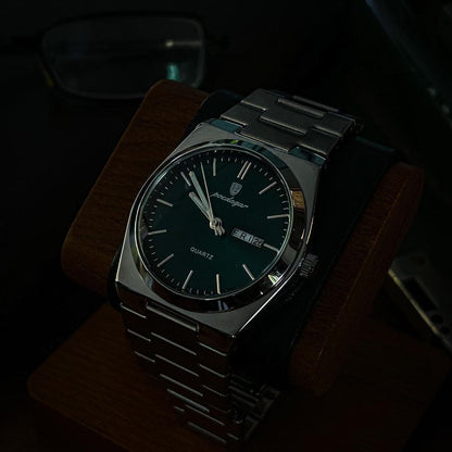 Herrenuhr 41mm Lederarmband Klassisch Elegant