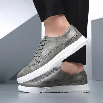 Herren Leder Sneaker Elegant Braun für Geschäftsanlässe