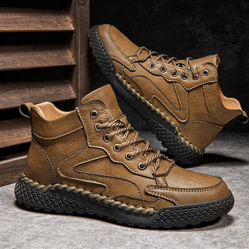 Leder Wanderstiefel Herren Robust Wasserfest
