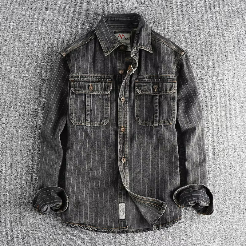 Herren Freizeithemd Anthrazit Modern Grau - BerlinGlamour