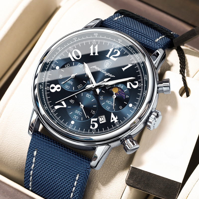 Herrenuhr Lederarmband Elegante Quarz