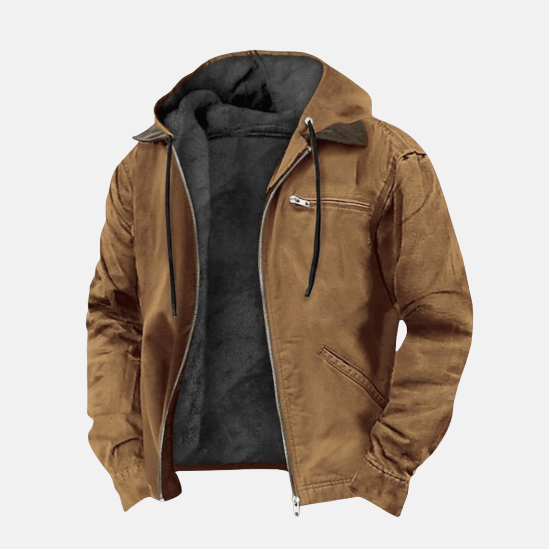 Herren Kapuzenjacke Warm Fleece Winterjacke - BerlinGlamour
