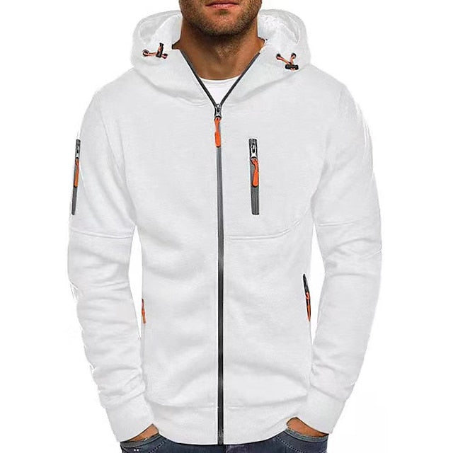 Herren Kapuzenjacke Warm Reißverschluss Schwarz - BerlinGlamour
