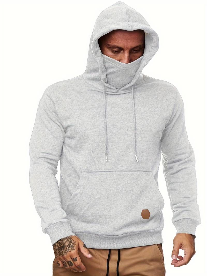 Kapuzenpullover Herren mit Tasche und Gesichtsmaske - BerlinGlamour