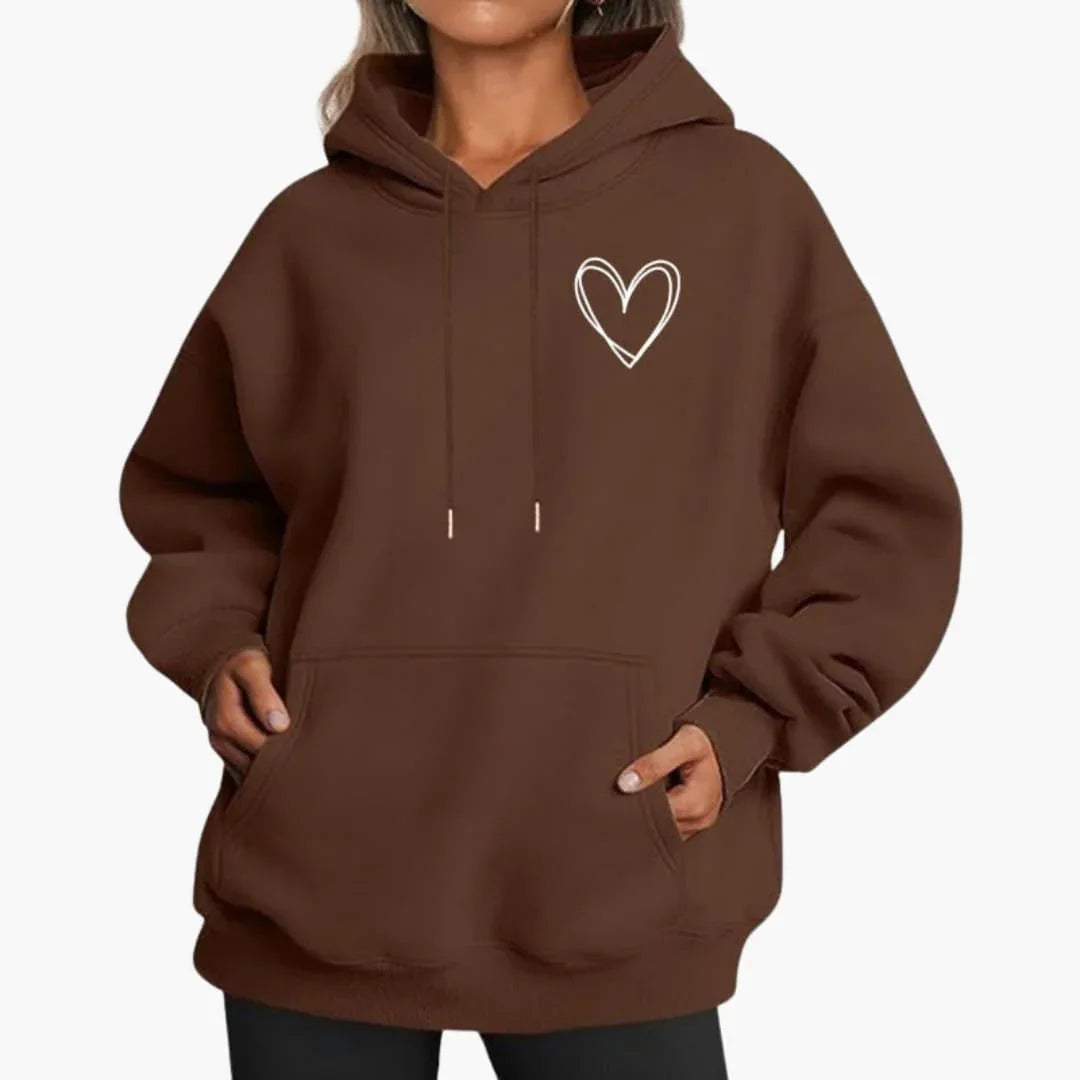 Kapuzensweatshirt mit Kängurutasche für Damen 1