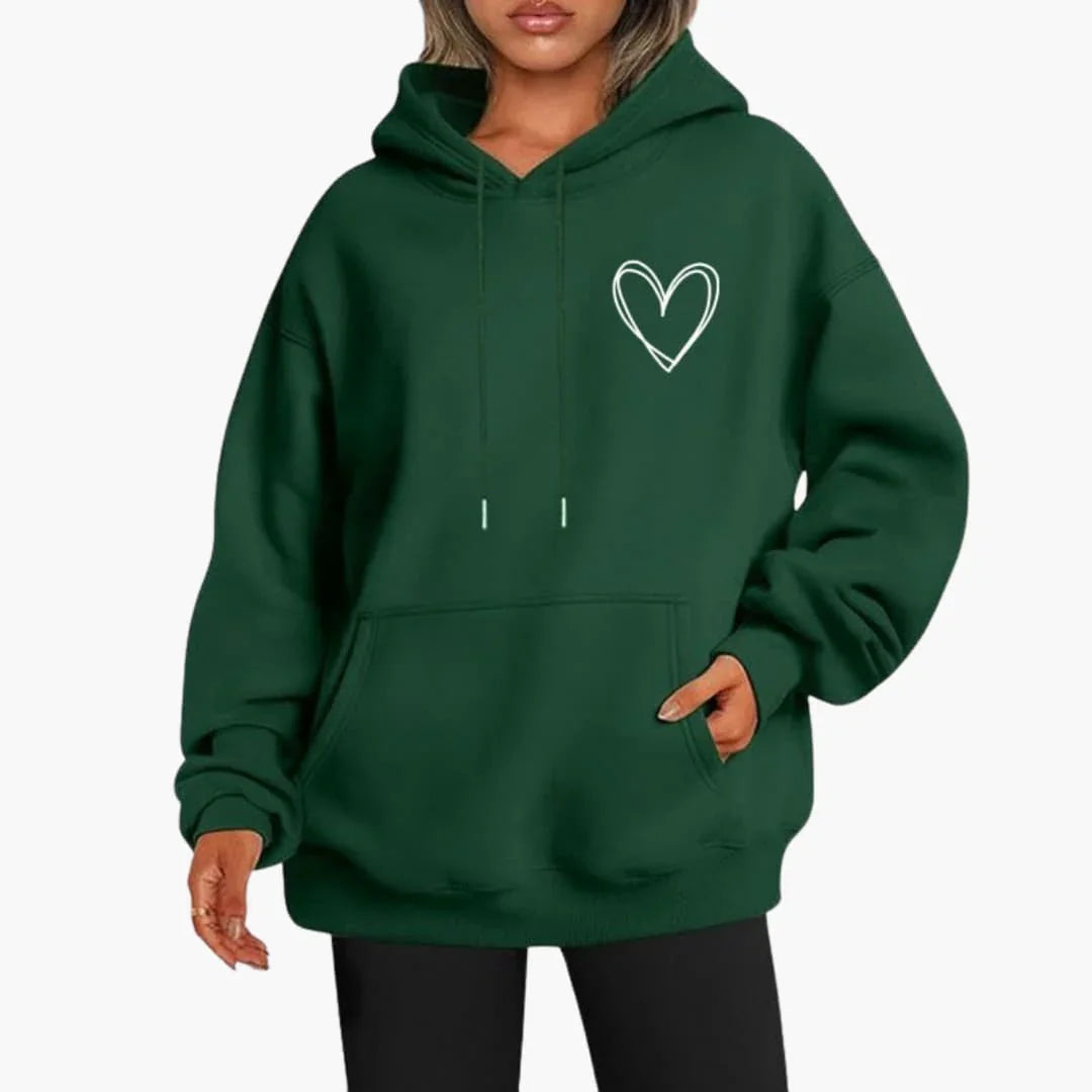 Kapuzensweatshirt mit Kängurutasche für Damen 2