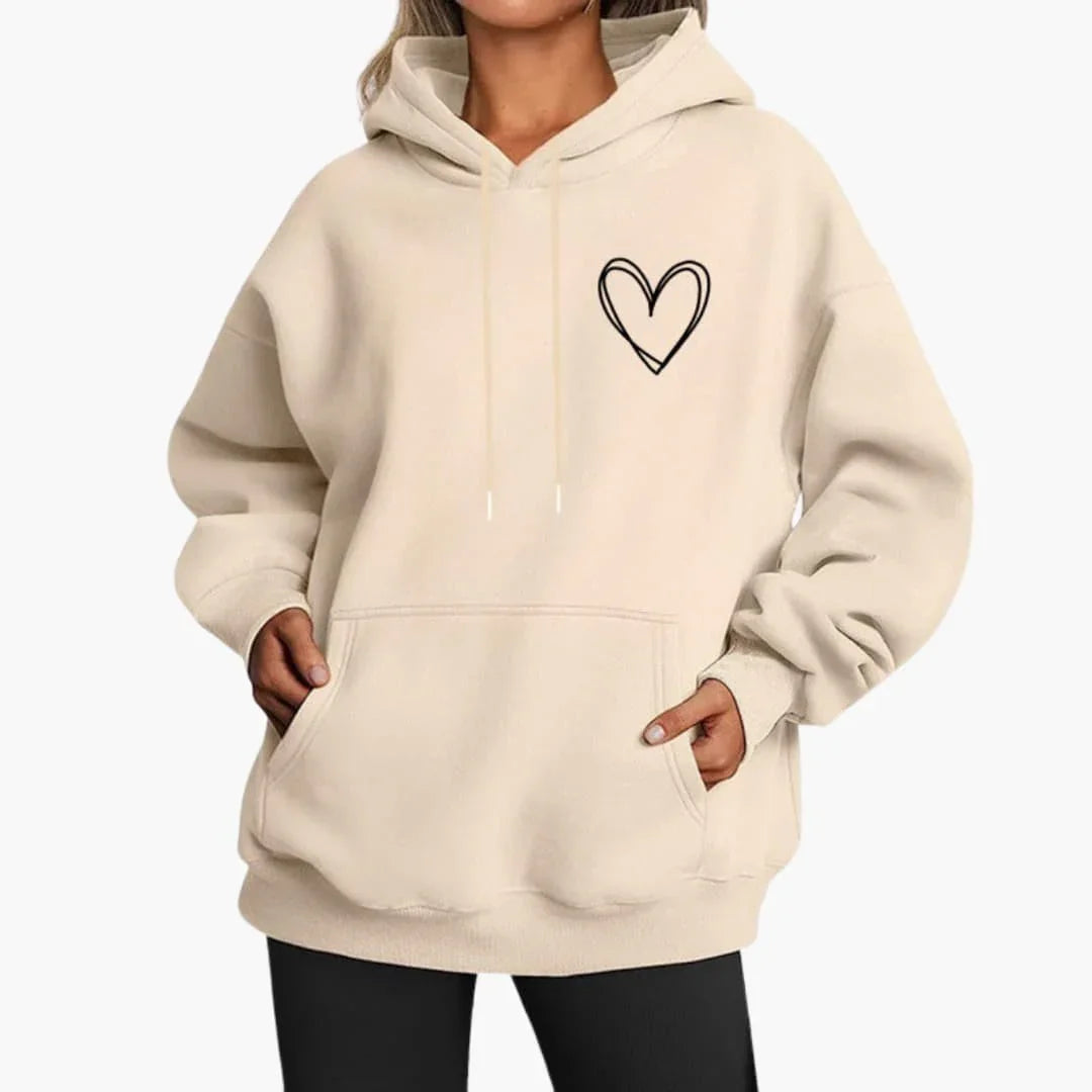Kapuzensweatshirt mit Kängurutasche für Damen 3