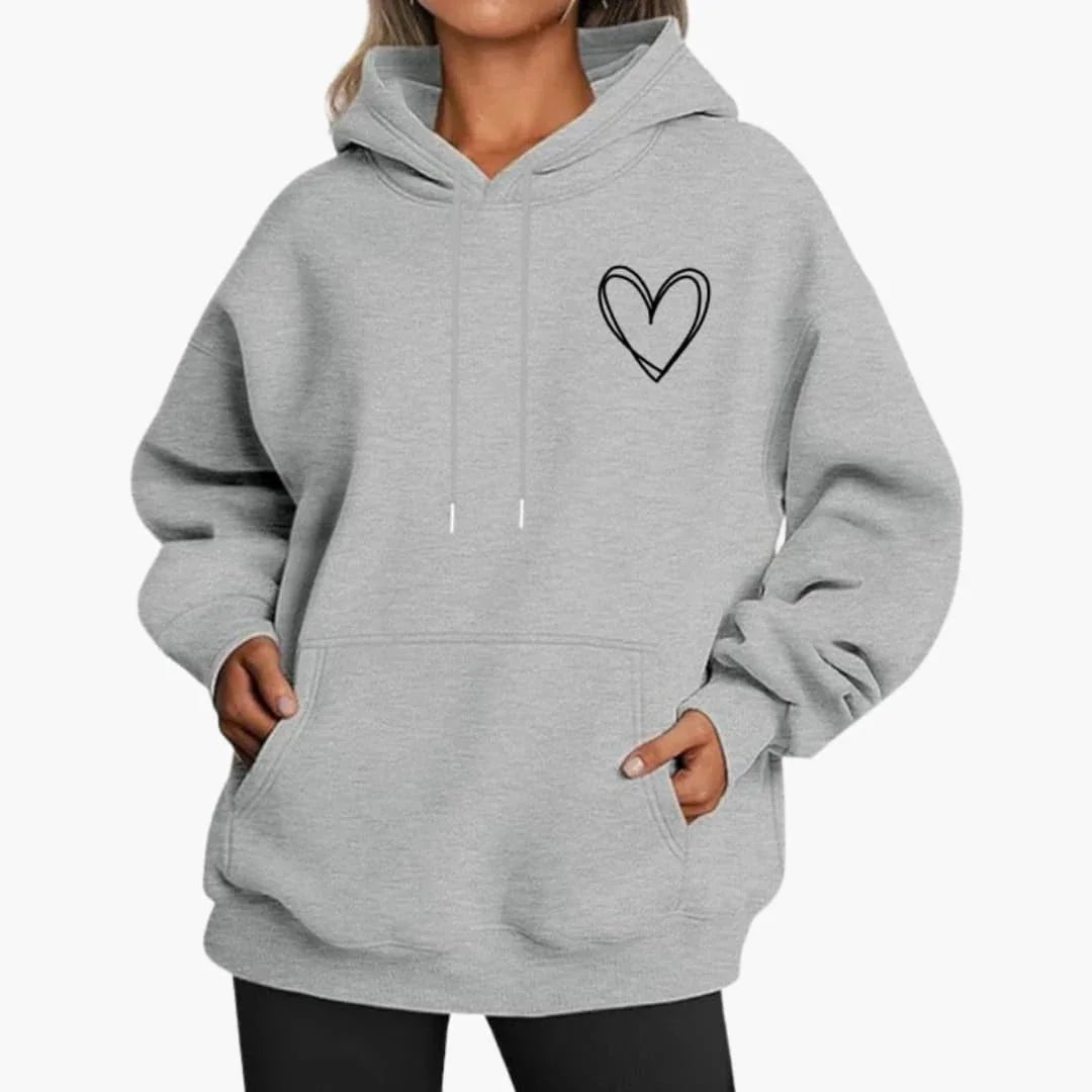Kapuzensweatshirt mit Kängurutasche für Damen 4