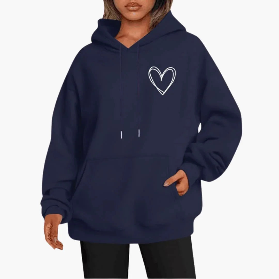 Kapuzensweatshirt mit Kängurutasche für Damen 5