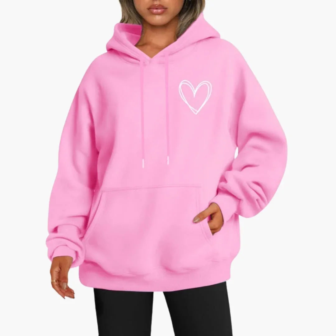 Kapuzensweatshirt mit Kängurutasche für Damen 6