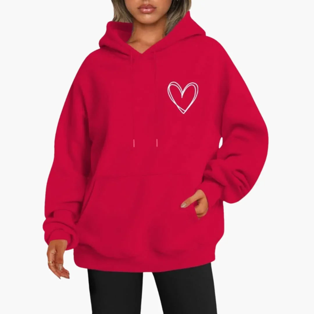 Kapuzensweatshirt mit Kängurutasche für Damen 7