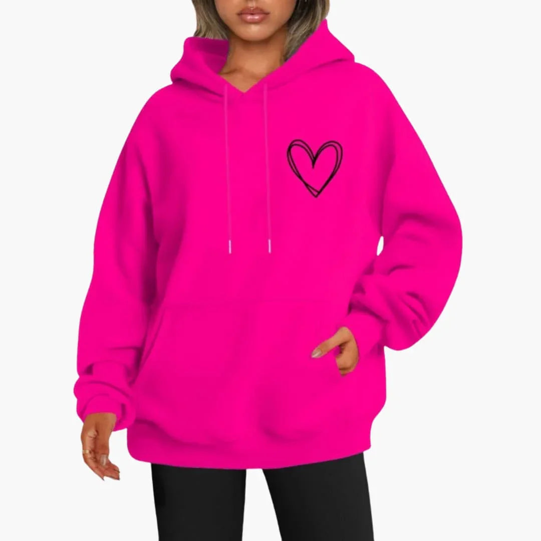 Kapuzensweatshirt mit Kängurutasche für Damen 8
