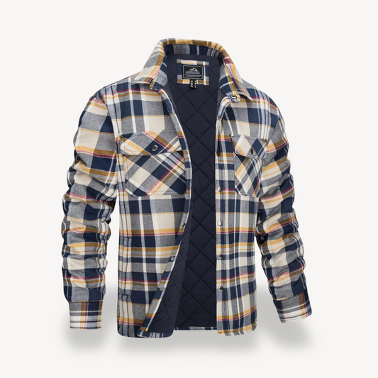 Karierte Fleecejacke mit Futter für Herren | Loravelle 0