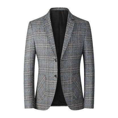 Herren Blazer Einreihig Karierter Anzug Blazer - BerlinGlamour