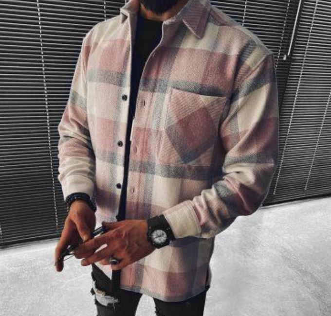 Herren Hemd kariert Button-Up mit Brusttasche - BerlinGlamour