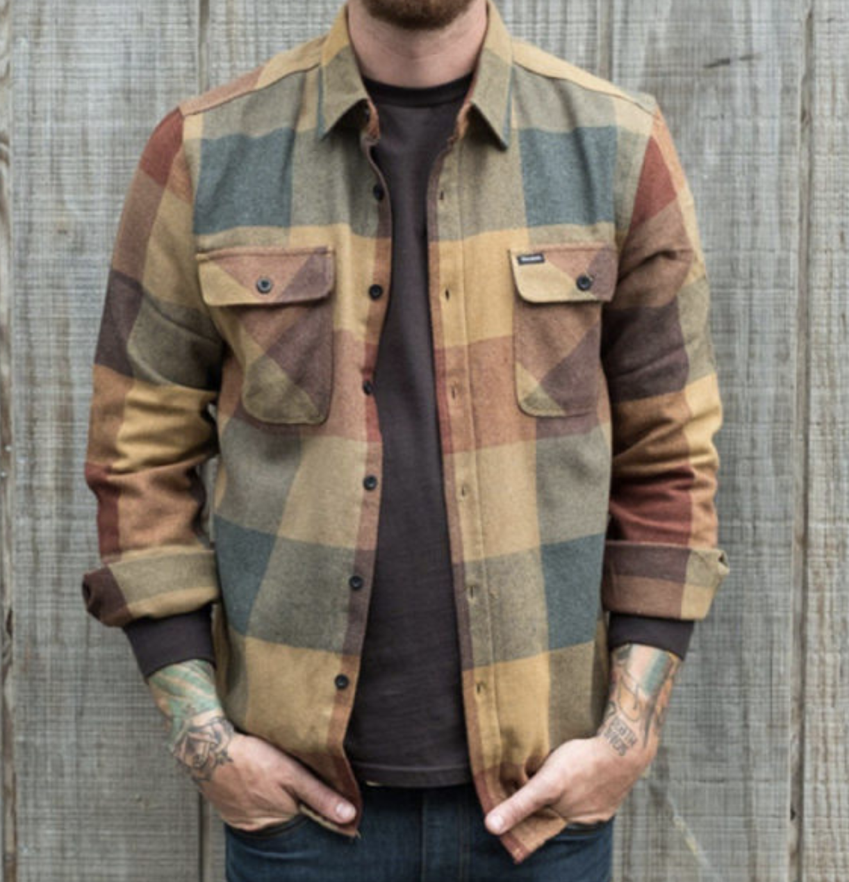 Herrenhemd Langarm Kariert Winter Button-Down - BerlinGlamour
