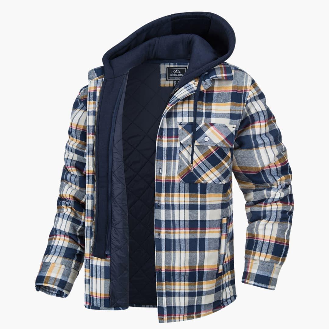 Kariertes Flanelljacke für Herren 2