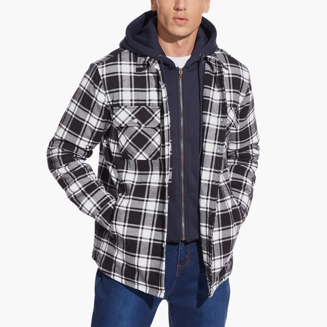 Kariertes Flanelljacke für Herren 3