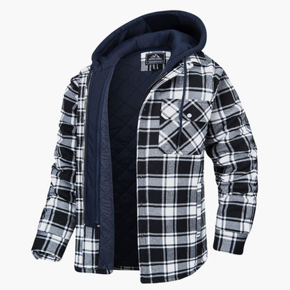 Kariertes Flanelljacke für Herren 4