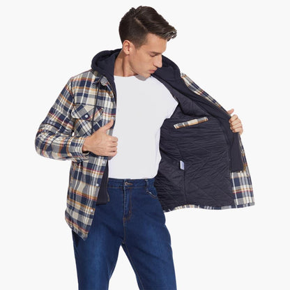 Kariertes Flanelljacke für Herren 5