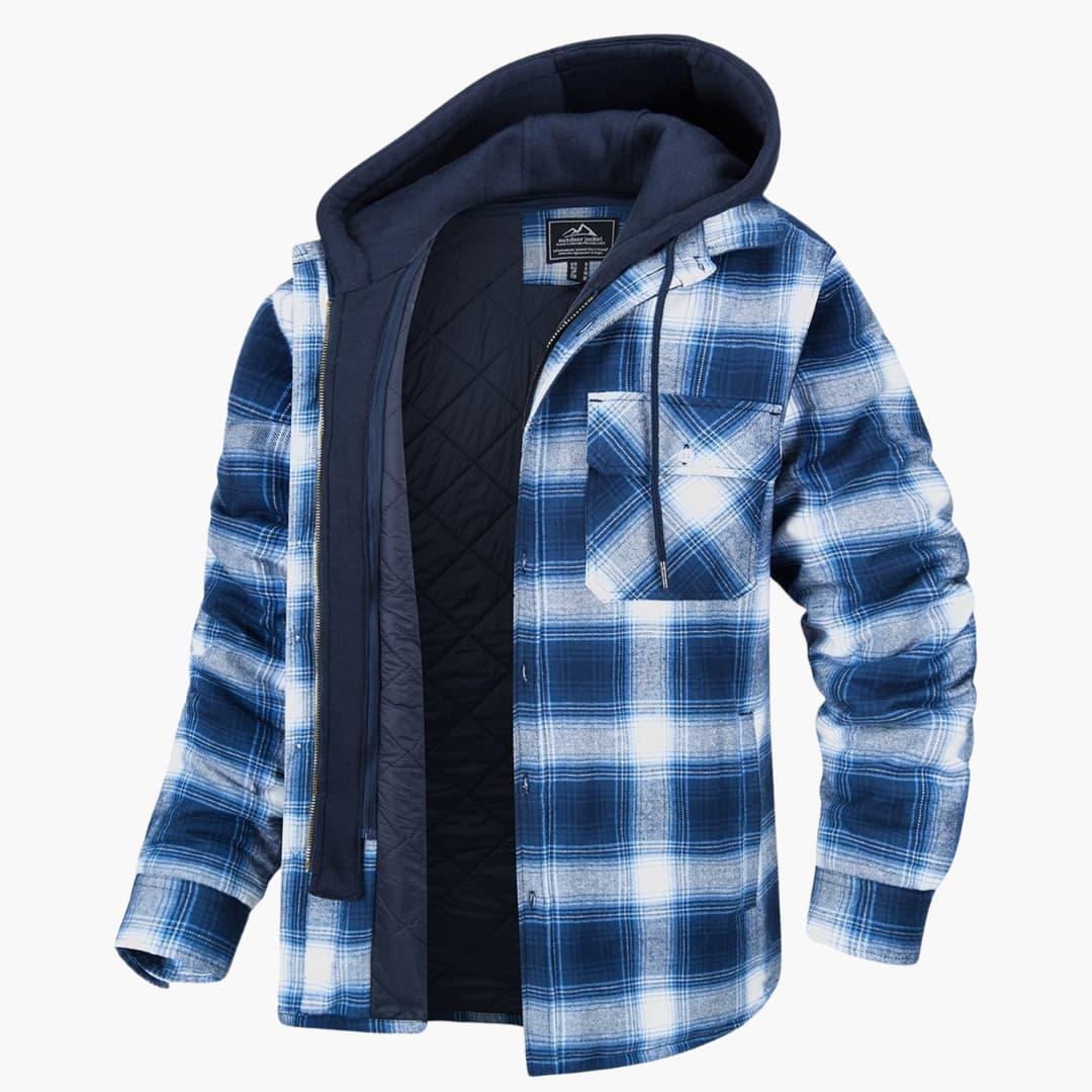 Kariertes Flanelljacke für Herren 6