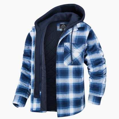 Kariertes Flanelljacke für Herren 6