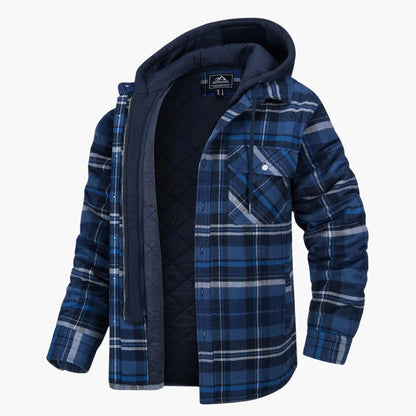 Kariertes Flanelljacke für Herren 8