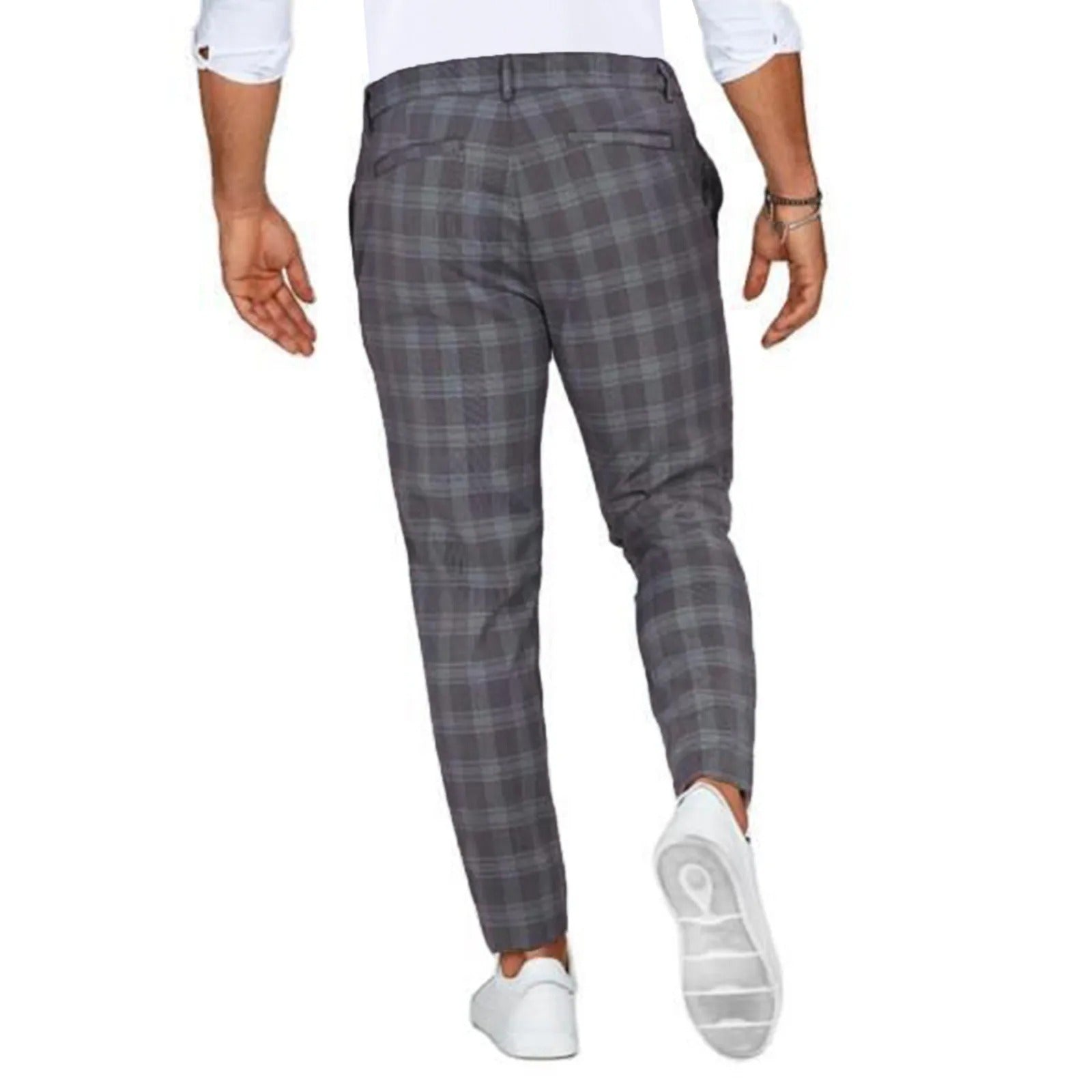 Karo-Hosen | Slim-Fit | Stretch | Herren Mode-Hosen | Herren-Hosen-Chaps Herrenmode