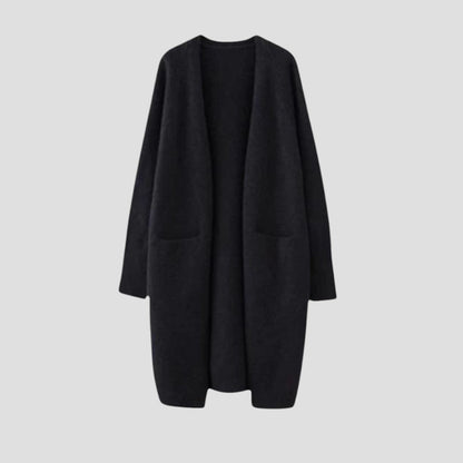 Kaschmir-Cardigan für Damen mit langer offener Vorderseite 5