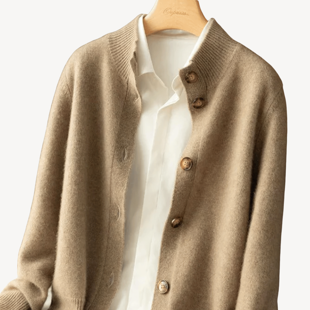 Kaschmir-Pullover mit Button-Down-Kragen | Loravelle 5