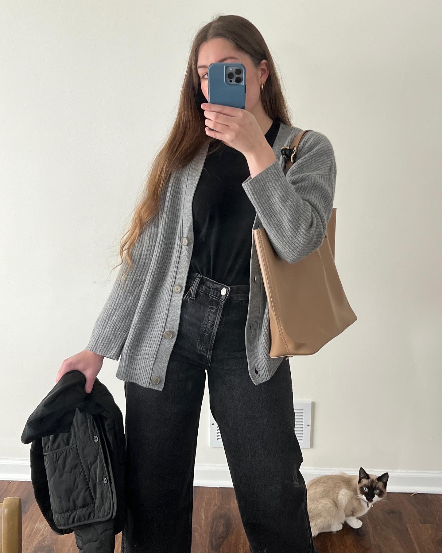 Damen Strickjacke Oversized mit Knöpfen Groß