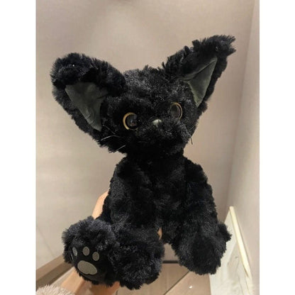 Süße Katze Plüsch Stofftier Kuscheltier Schwarz