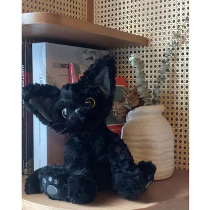 Süße Katze Plüsch Stofftier Kuscheltier Schwarz