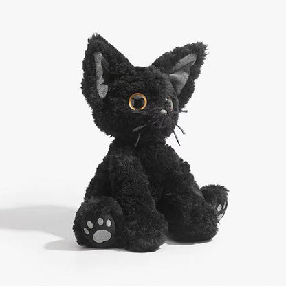 Süße Katze Plüsch Stofftier Kuscheltier Schwarz