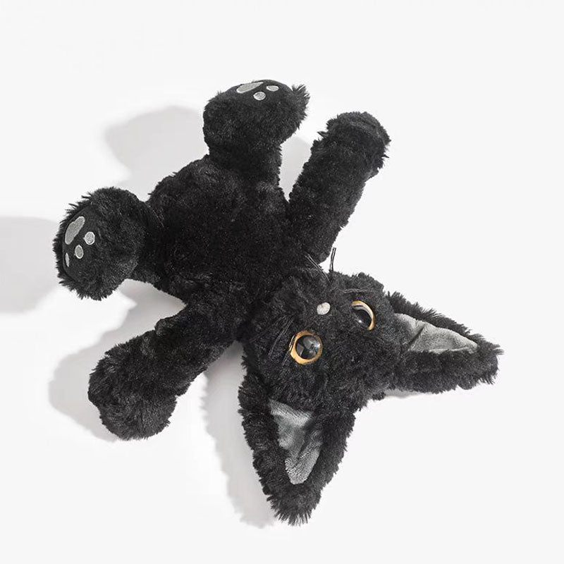 Süße Katze Plüsch Stofftier Kuscheltier Schwarz