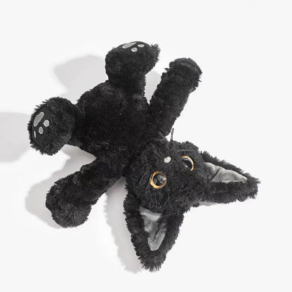 Süße Katze Plüsch Stofftier Kuscheltier Schwarz