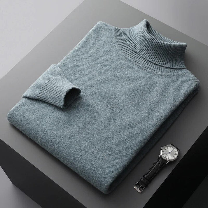 Herren Kaschmirpullover Rollkragen Warm Hochwertig - BerlinGlamour