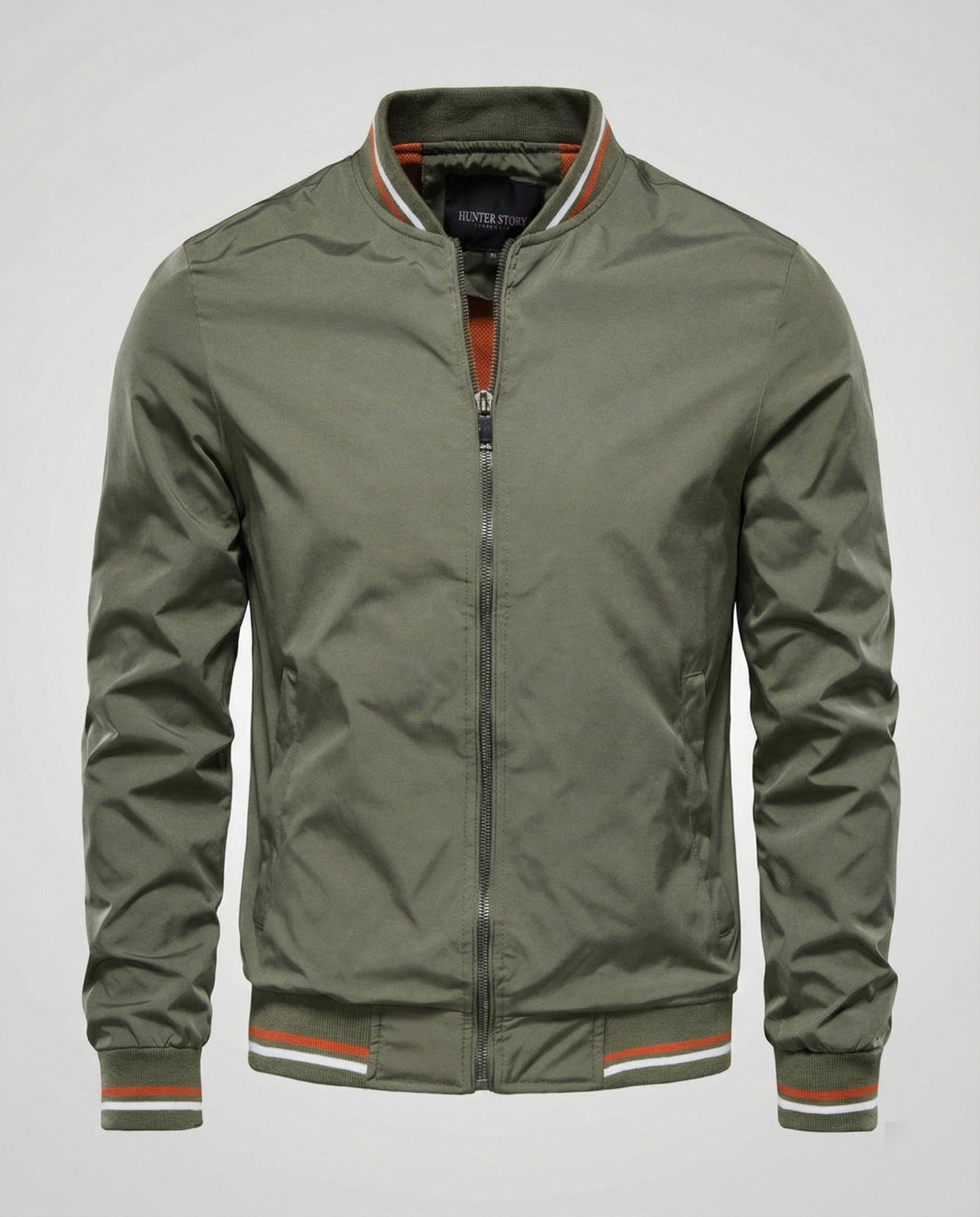 Herren Bomberjacke Slim Fit Leder