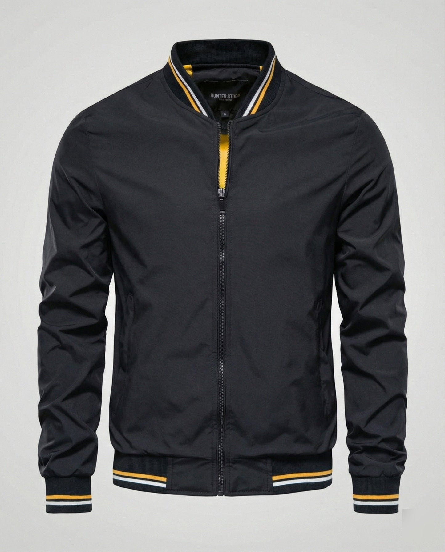 Herren Bomberjacke Slim Fit Leder