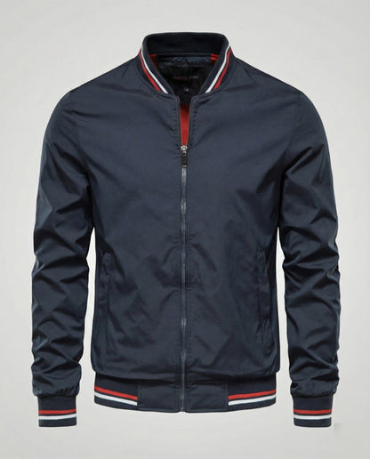 Herren Bomberjacke Slim Fit Leder
