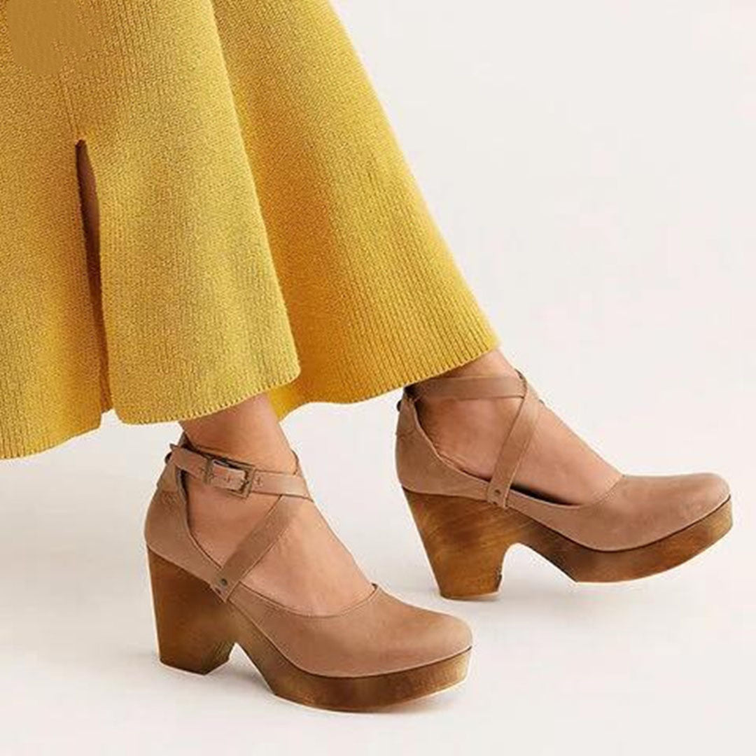 Damen High Heels Wedge Schuhe Elegant Geschlossen