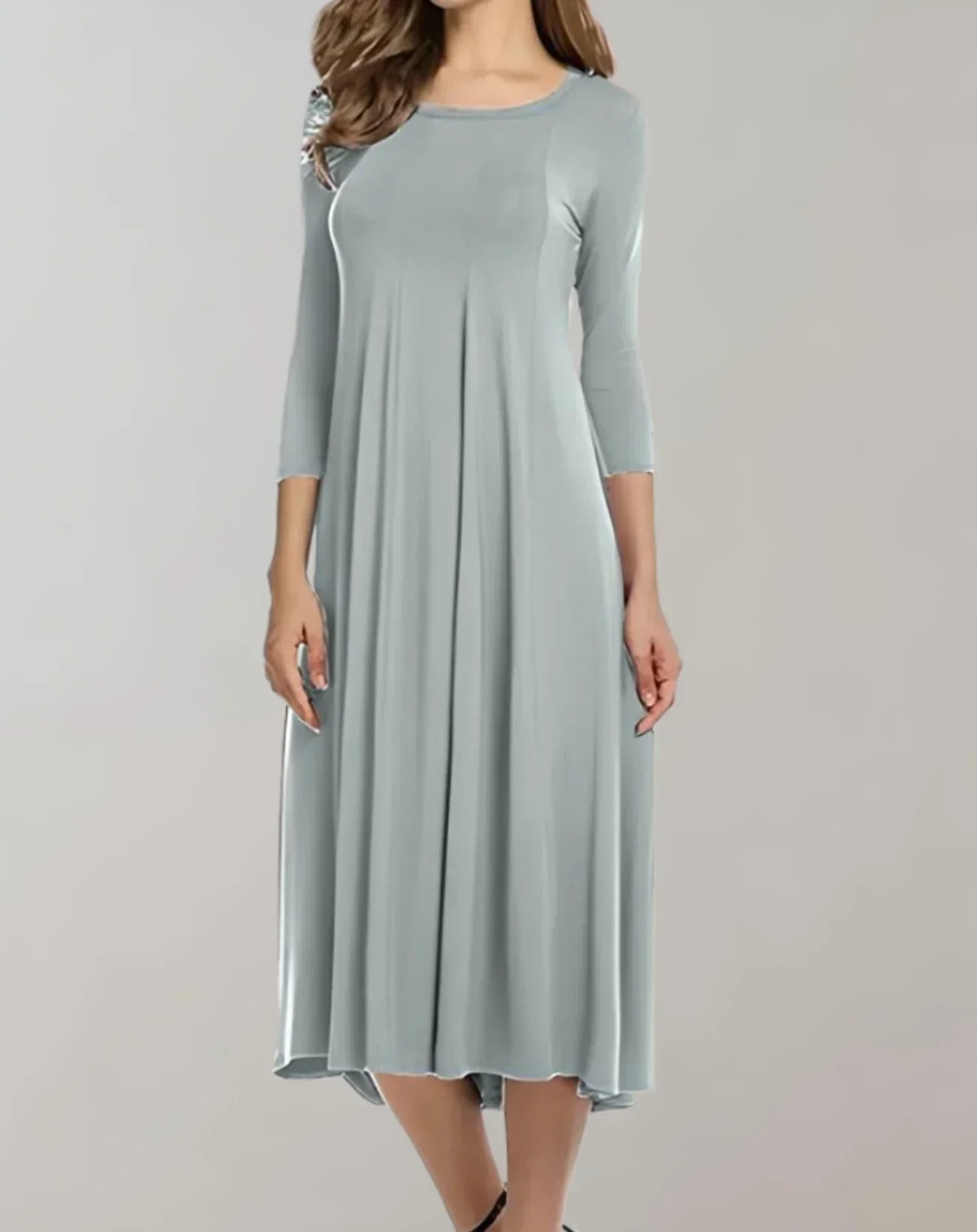 Elegantes Leichtes Midi Kleid Damen