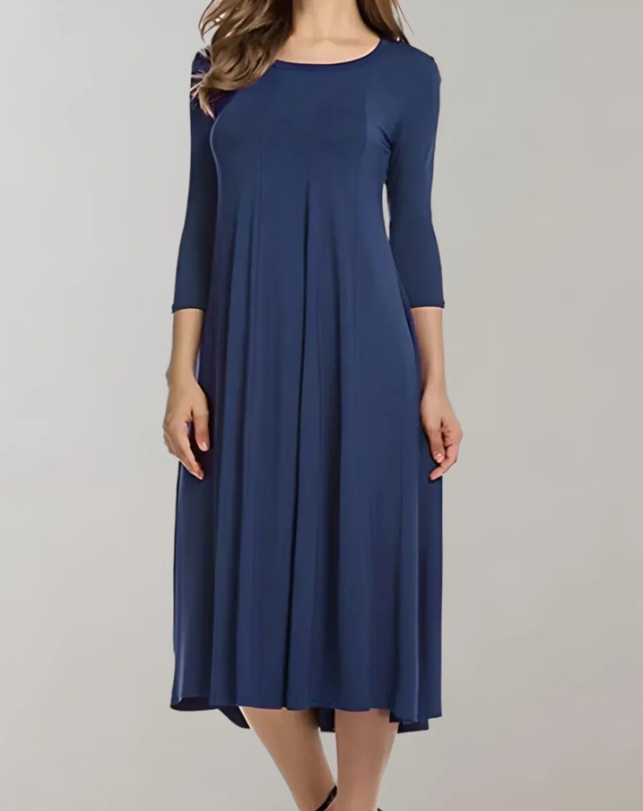 Elegantes Leichtes Midi Kleid Damen