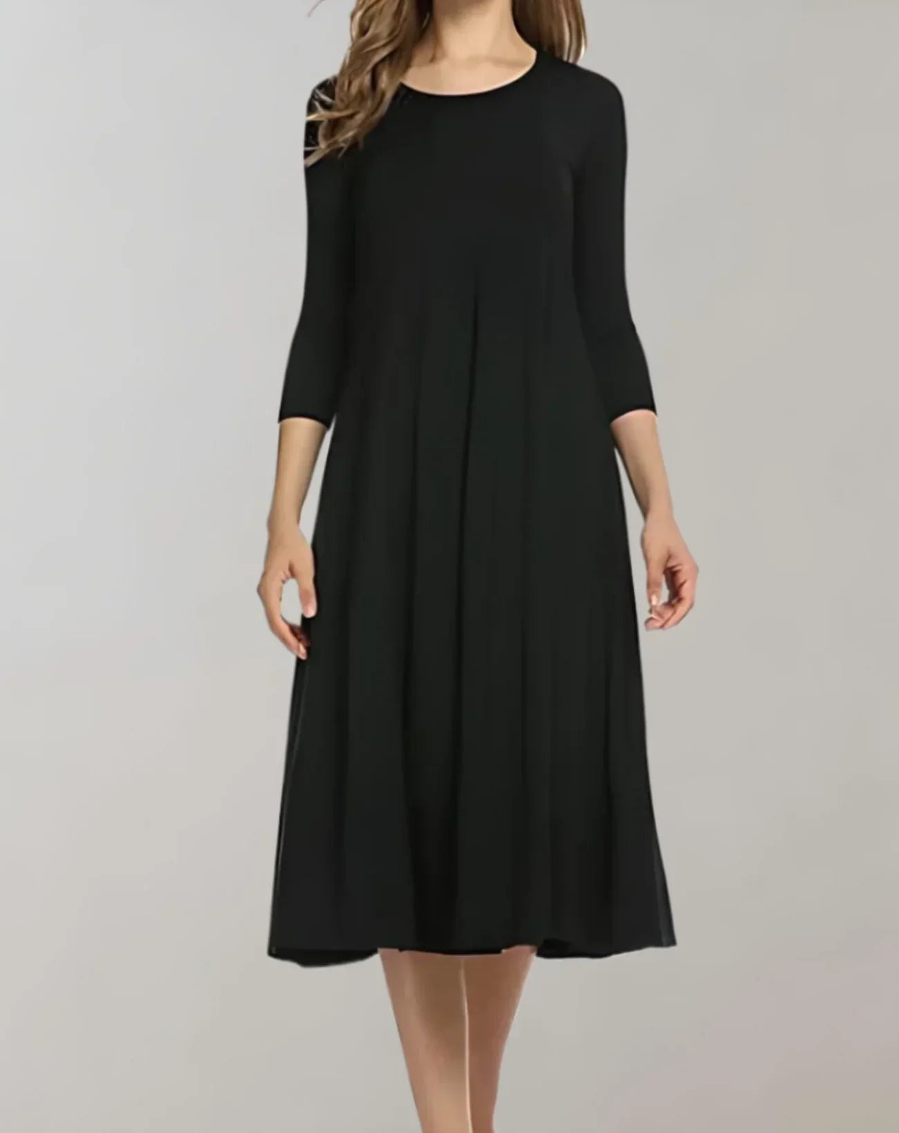 Elegantes Leichtes Midi Kleid Damen