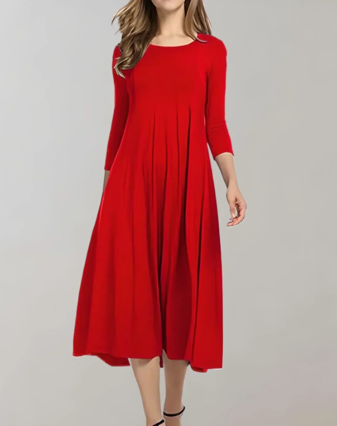 Elegantes Leichtes Midi Kleid Damen