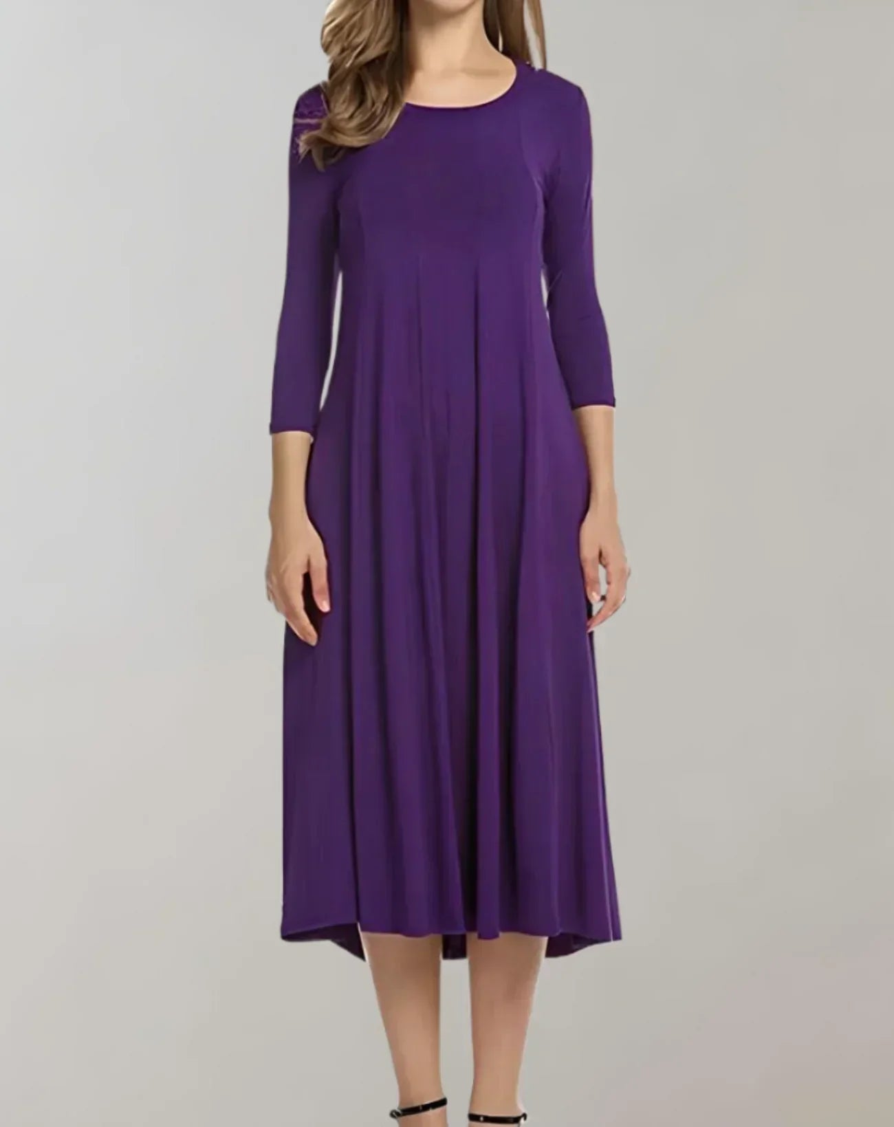 Elegantes Leichtes Midi Kleid Damen