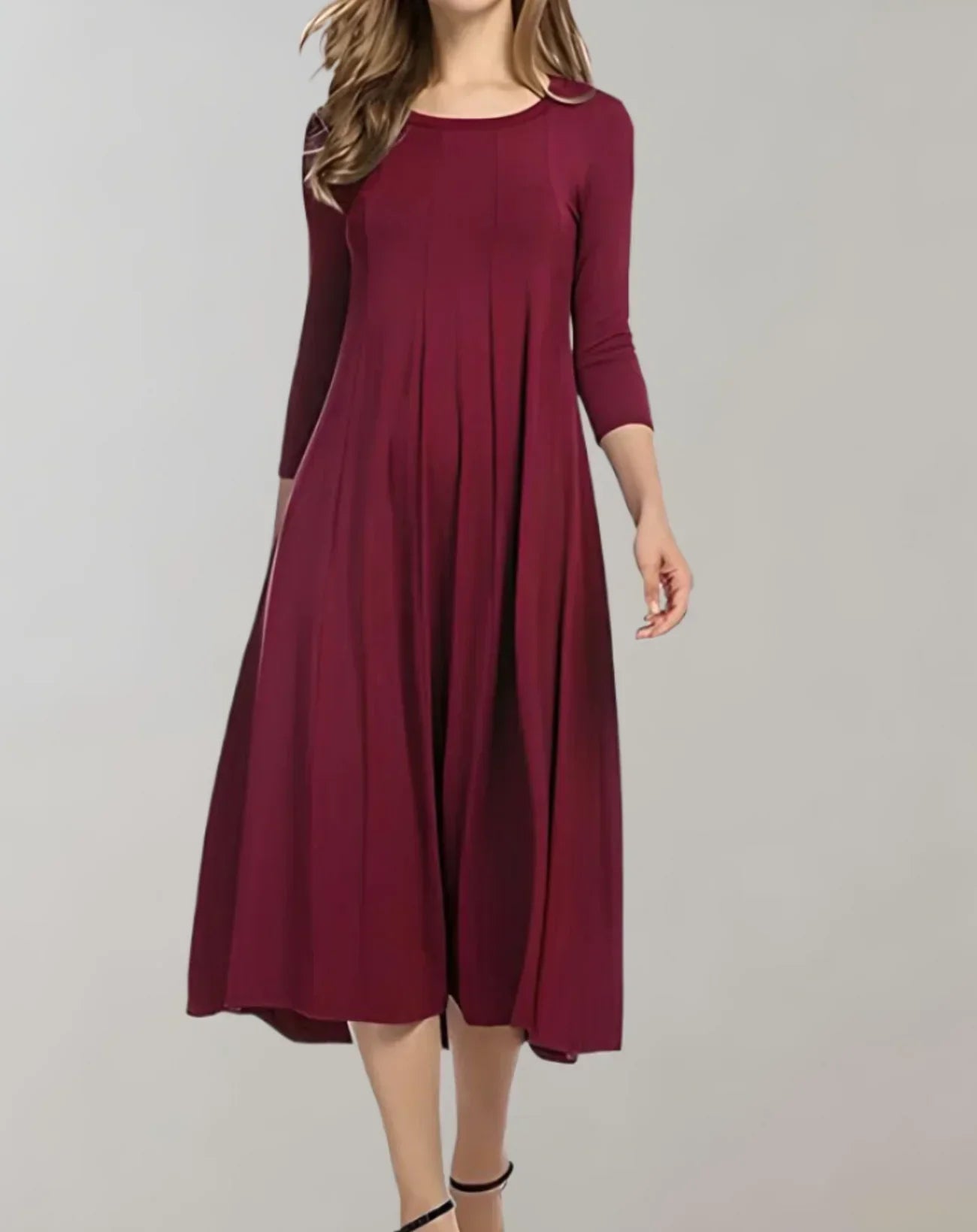 Elegantes Leichtes Midi Kleid Damen